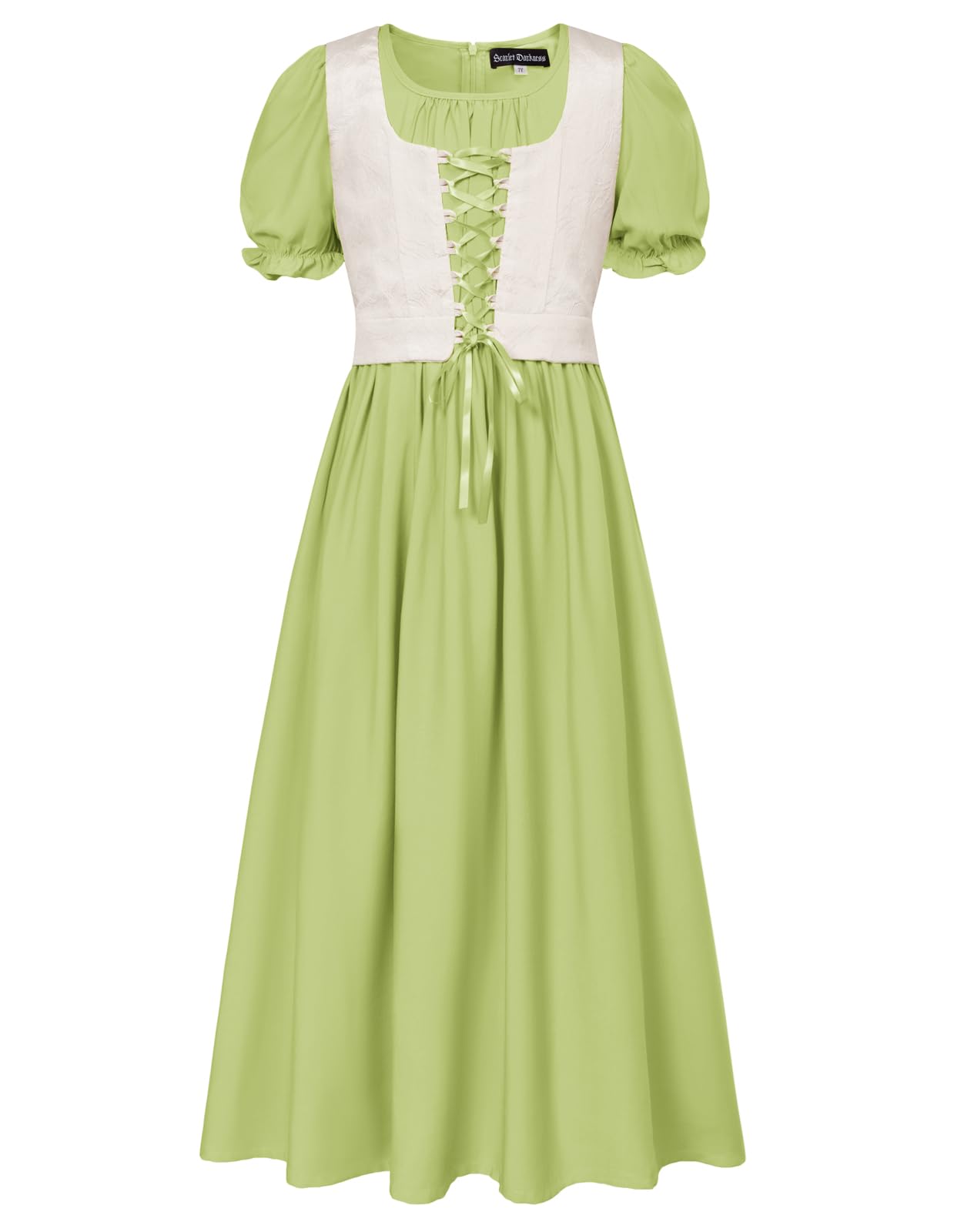 Scarlet Darkness Green Dress for Girl Renaissance Dress Flower Girl Dress Summer Dress Light Green 10Y