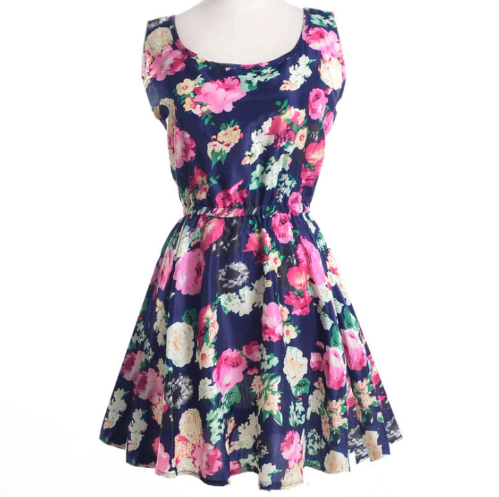 LIVA Chiffon Dress, Spaghetti Strap Dress
