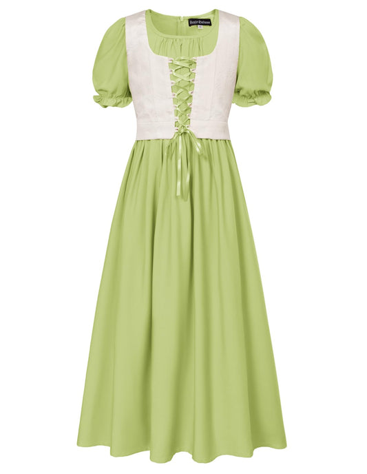 Scarlet Darkness Green Dress for Girl Renaissance Dress Flower Girl Dress Summer Dress Light Green 10Y